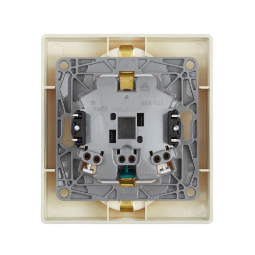 Розетка Inspiria 16А 250В 2х2P+E защ. шторки безвинт. зажимы сл. кость IEK 673756