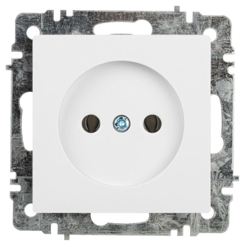 Розетка Intro Accent 6-201-01 2Р 16А-250В IP20 СУ AL/CU бел. Intro Б0063653