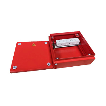 Коробка распределительная огнестойкая 150х150х80мм IP55 КРОПС-ST5 FRJB-KM-ST5-6-04-КРОПС-IP55 для кабелей до 6кв.мм 4 клеммы КМ KR0175