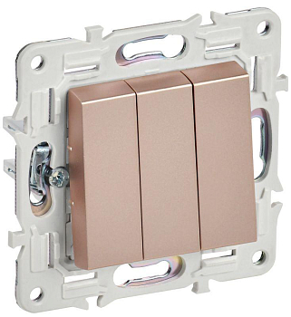 Выключатель 3-кл. SKANDY 10А SK-V11Sa песочн. IEK SK-V30-0-10-K98