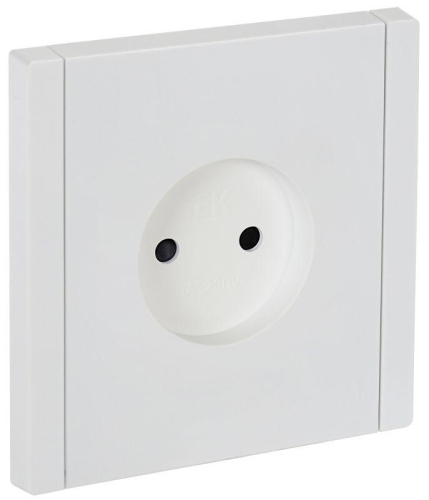 Розетка СП FORTE&PIANO FP217 10А без заземл. защ. шторки винт. крепл. бел. IEK FP-R13-10-K01