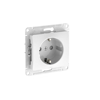 Розетка Glossa 16А с заземл. защ. шторки быстрозажим. клем. механизм бел. SE GSL000145S