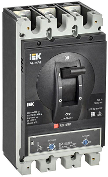 Выключатель автоматический в литом корпусе 3п I 150кА 630А расцепитель термомагнитный регулируемый ARMAT IEK AR-MCCB-3I-150-0630A-ATUC