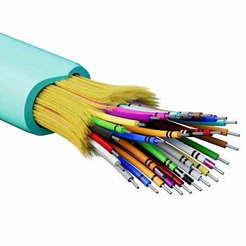 Кабель волоконно-оптический распределительный арамидные упрочняющие нити для внутренней прокладки нг(А)-HF 32 ОВ категорияOM3 (G.651.1) плотный буфер 0.4кН барабан 2000м DKC RNDT3C32AQ01