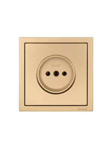 Розетка 1 мест. б/з ПБТ СП ZIMA IP20 16А безвинт. зажим зол. LEZARD 704-3688-121BQC