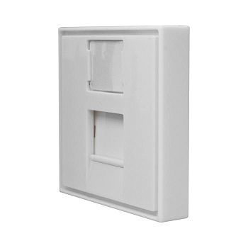 Панель лицевая 1 порт 45х45 Keystone шторка (DIY) SUPRLAN 10-0304-1