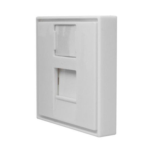 Панель лицевая 1 порт 45х45 Keystone шторка (DIY) SUPRLAN 10-0304-1