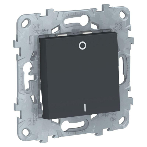 Механизм выключателя 1-кл. 2п 2мод. СП Unica New IP21 (сх. 2) 250В 16AX антрацит SchE NU526254