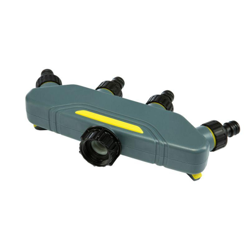 Разветвитель 4-канальный на кран 1/2дюйм-3/4дюйм Профи ЧЕТЫРЕ СЕЗОНА 62-0225-F