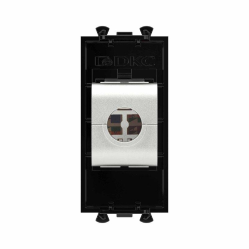 Розетка компьютерная 1мод. Avanti "Черный квадрат" RJ45 кат.6A без шторок экранир. модульная механизм DKC 4402771