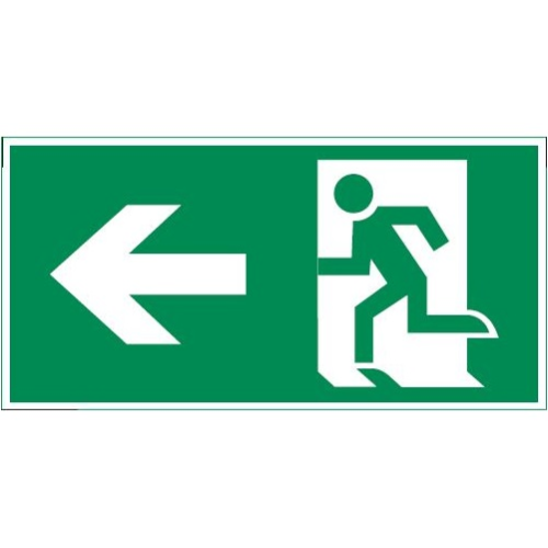 Знак "ФИГУРА / СТРЕЛКА ВЛЕВО" 240х120мм для аварийно-эвакуационного светильника IP65 VARTON V5-EM03-60.003.115