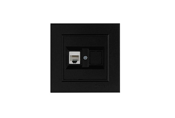 Розетка компьютерная Karea черн. Makel 56054035