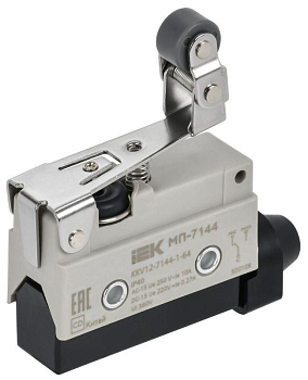 Микропереключатель концевой МП-7144 укор. рычаг с рег. рол. IP40 IEK KKV12-7144-1-64
