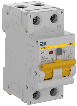 Выключатель автоматический дифференциального тока C 40А 100мА тип A АВДТ32EM KARAT IEK KA-VD14-1-040-C-100-A