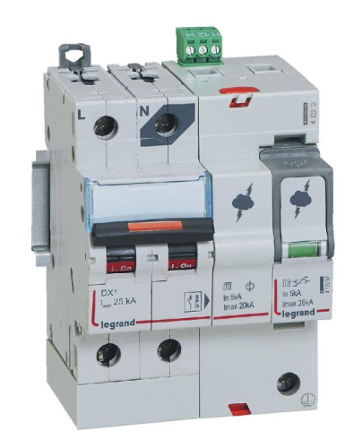 Устройство защиты от импульсных перенапряжений УЗИП с АВ Т2 1P+N 20кА Leg 412212