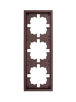 Рамка 3-мест. горизонт. ZIMA шоколад LEZARD 704-7300-148