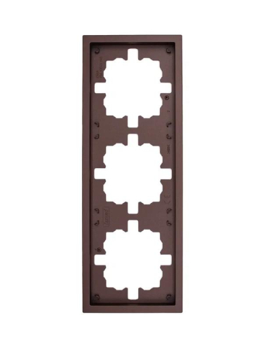 Рамка 3-мест. горизонт. ZIMA шоколад LEZARD 704-7300-148