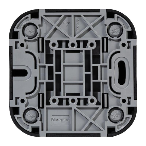 Переключатель проходной 2-кл. ОП Quteo 10А IP20 250В черн. матов. IEK 782479