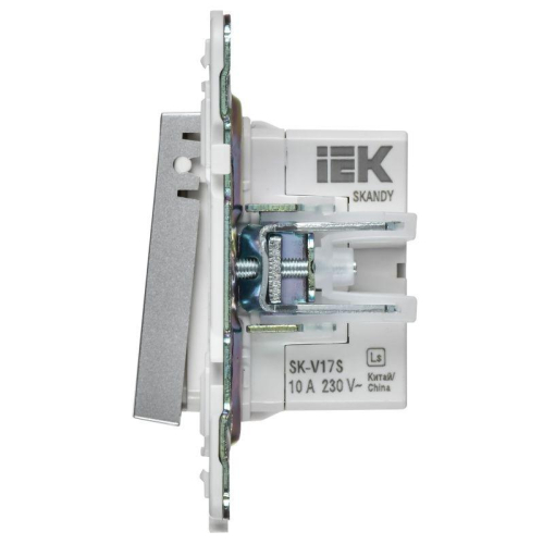 Кнопка звонка SKANDY 10А SK-V17S для отелей с индикацией серебр. IEK SK-V14-2-10-K23