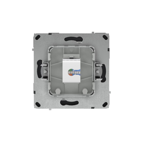 Розетка компьютерная 1-м KANT RJ45 кат.6A без шторки черн. уголь DKC 7012673