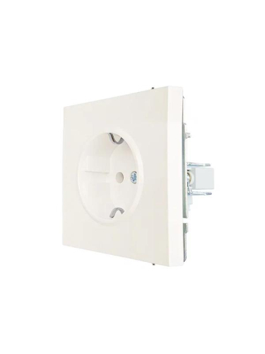 Розетка 1-мест. с защитн.шторк. СП ZIMA IP20 16А ПБТ безвинт. зажим слон. кость LEZARD 704-9088-124BQC