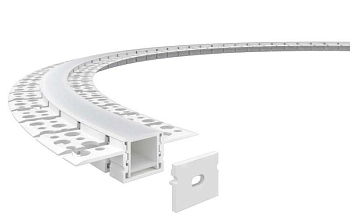 Профиль алюминиевый гибкий для встр. в ГКЛ 2000х20х10мм (60х10мм 2 вылета 20мм макс. шир. ленты 15мм) VARTON V4-R0-70.0001.KIT-2010DG