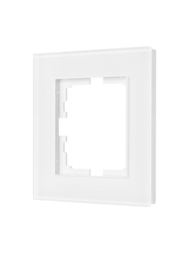 Рамка 1-местн. гориз. VESNA стекло бел. LEZARD 742-5480-146