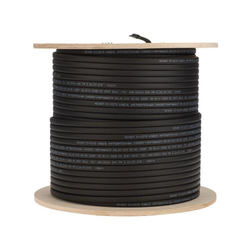 Кабель греющий (нагрев.) саморег. SRL30-2CR экранированный 30Вт/м 0.88кв.мм/55м 200м Rexant 51-0279