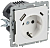Розетка BRITE РЮш11-1-БрАБ 16А с USB A+C 18Вт с заземл. защ. шторки механизм арктич. бел. IEK BR-R14-16-U22-018-K91