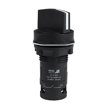Переключатель 2 положения OptiSignal Compact D22 С7-S-210 черн. 1НО XB7ND21 КЭАЗ 362133