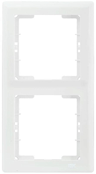 Рамка 2-м BOLERO РВ-2-ББ верт. бел. IEK EMB21-K01