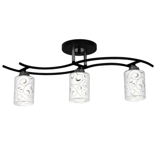 Светильник "Стиль" 131 (Плафон 8498) НПБ 01-3х60-178 Е27 (ИМ) потолочный черн. Элетех 1005405038