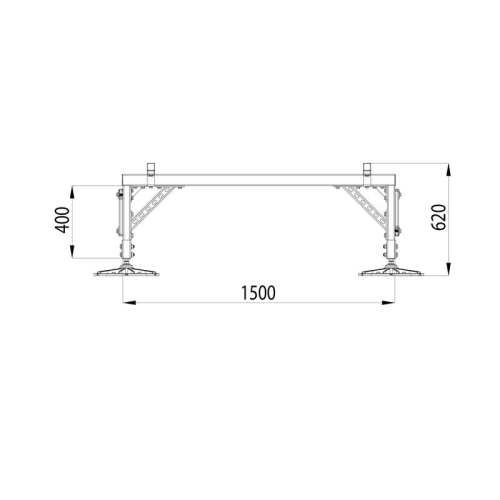 Конструкция опорная для установки оборудования TECHNORAPTOR FOOT 1500х1500 тип 2 KM-TR-F-SSEI-1500-1500-2 КМ TR0026