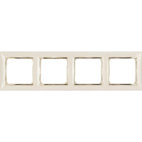 Рамка 4-м Valena горизонт. сл. кость/зол. Leg 774154