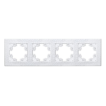 Рамка 4-м Афина фактурная универс. бел.Universal A10046