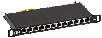 Патч-панель 0.5U кат.6 STP 12 портов 10" Dual IDC ITK PP12-D05UC06S-D05-10