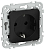 Розетка СП FLITE РС11-1-ФлЧ 16А с заземл. без защ. шторок безвинтовое крепление механизм черн. IEK FI-R11-16-1-K02