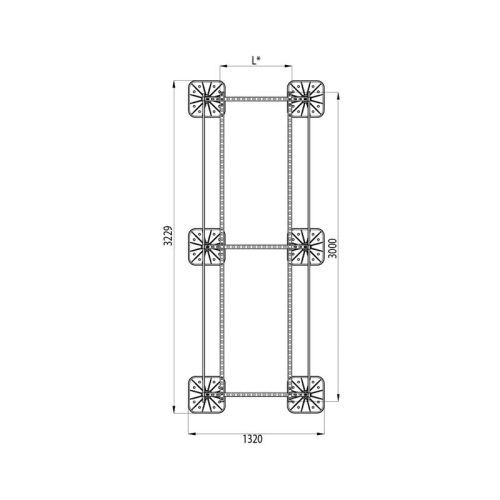 Конструкция опорная для установки оборудования TECHNORAPTOR FOOT 1000х3000 KM-TR-F-SSEI-1000-3000 КМ TR0007