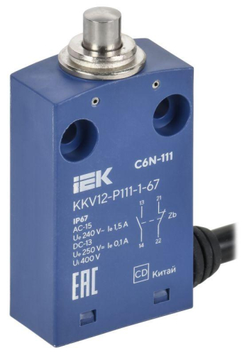 Выключатель концевой C6N-111 толкатель IP67 IEK KKV12-P111-1-67
