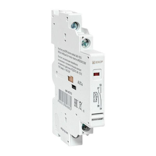 Контакт сигнализации аварийного отключения + вспомогательный контакт мгновенного действия АПД/GV2 АК-1010 1НО (авар.) + 1НО EKF apd-ad1010