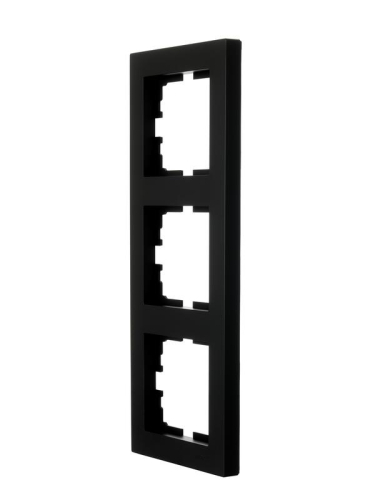 Рамка 3-местн. вертик. VESNA черн. бархат LEZARD 742-4200-153