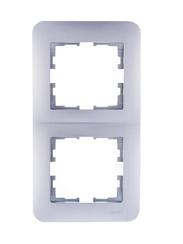 Рамка 2-м Karina Life вертикал. жемчуж./бел. перламутр LEZARD 708-3000-152