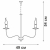 Люстра 5xE14 макс. 40Вт Vitaluce V1667-0/5