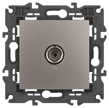 Розетка ЭРА Elegance 14-3101-16 TV одиночная титан Эра Б0065760