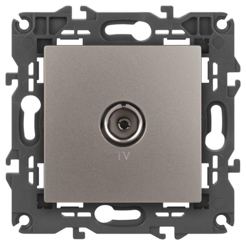 Розетка ЭРА Elegance 14-3101-16 TV одиночная титан Эра Б0065760