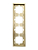 Рамка 4-м ZIMA горизонт. зол. LEZARD 704-3600-149