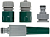 Набор поливочный 4шт 1/2дюйм ( насадка для полива; соединитель; соединитель с автостопом; адаптер внешний ) FIT 77291