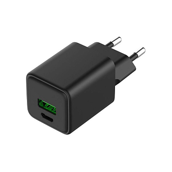 Устройство зарядное сетевое с двумя портами USB-A и USB-C 30Вт GaN Rexant 18-2204