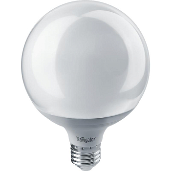 Лампа светодиодная 14 165 NLL-G120-18-230-4K-E27 18Вт шар матовая 4000К нейтр. бел. E27 1600лм 176-264В Navigator 14165