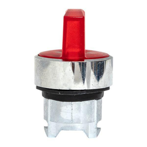 Механизм переключателя исполнительный ХB4 красн. на 3 положения возвратный без фиксации с подсветкой с короткой ручк IP65 EKF XB4BD3L-R-65